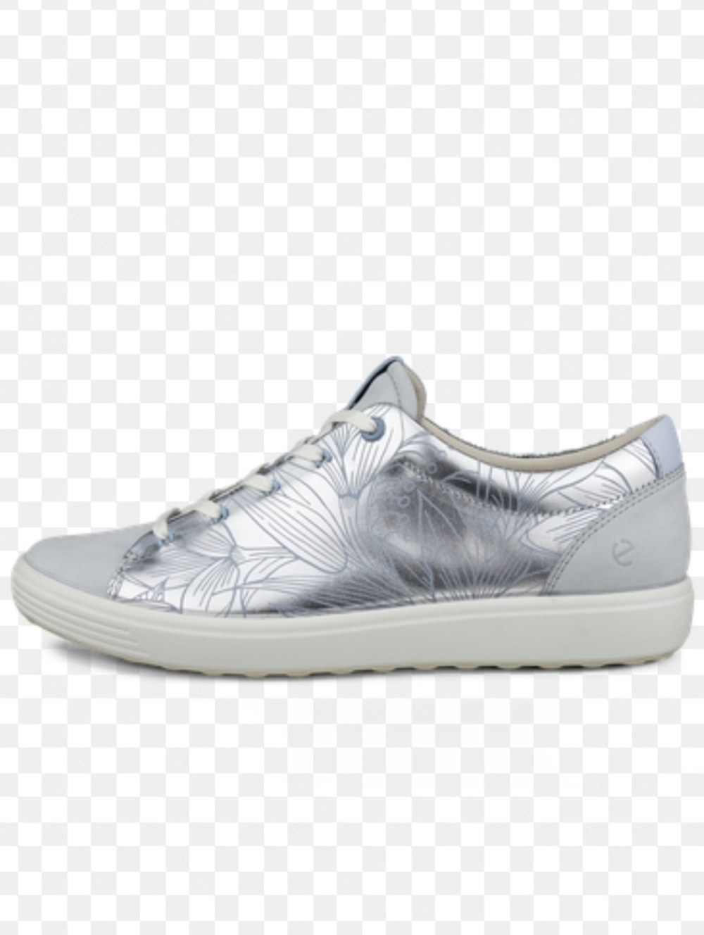 ECCO Women's Soft 7 Floral Silver Shoe Size 39  (8 And 8.5 US)